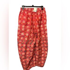Free People Red Patter Meadow  pants